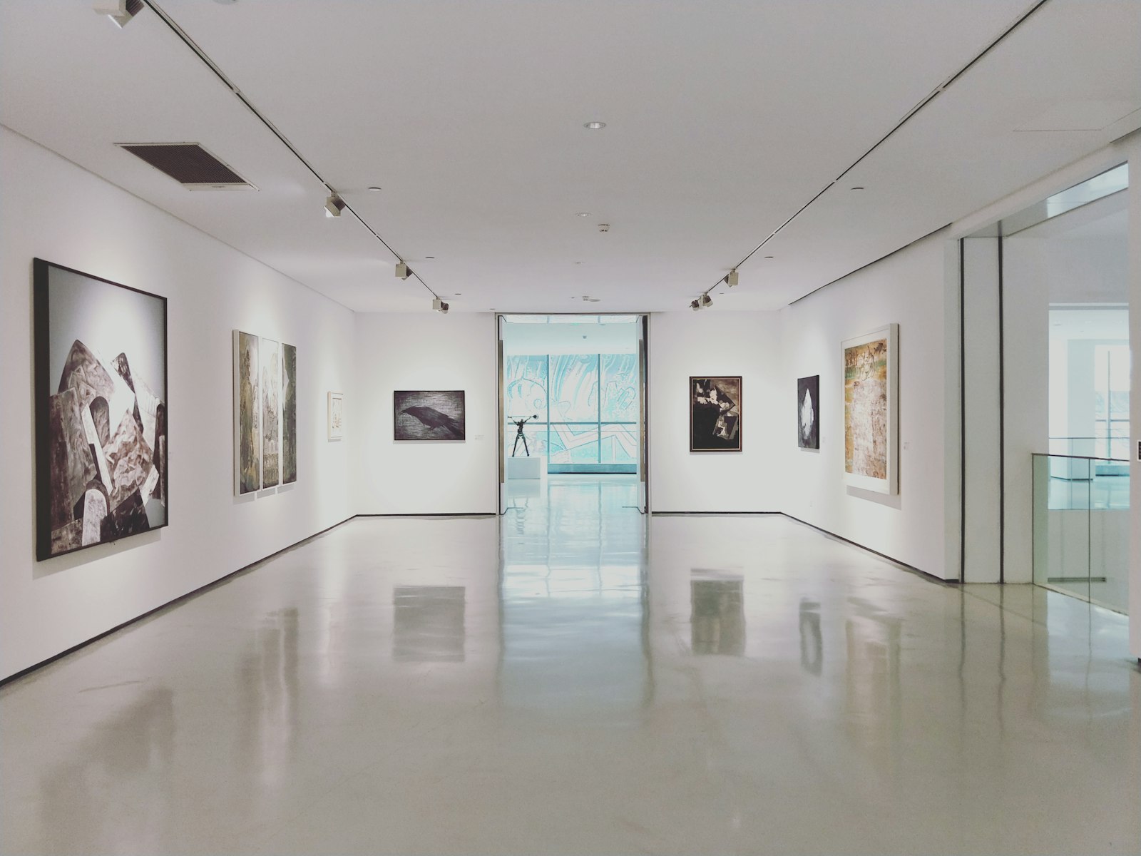 Museum exhibition gallery interior